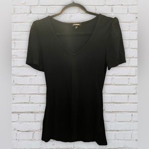 Black Ribbed Express Blouse
